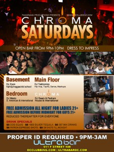 Chroma Saturdays at Ultrabar Nightclub Washington DC